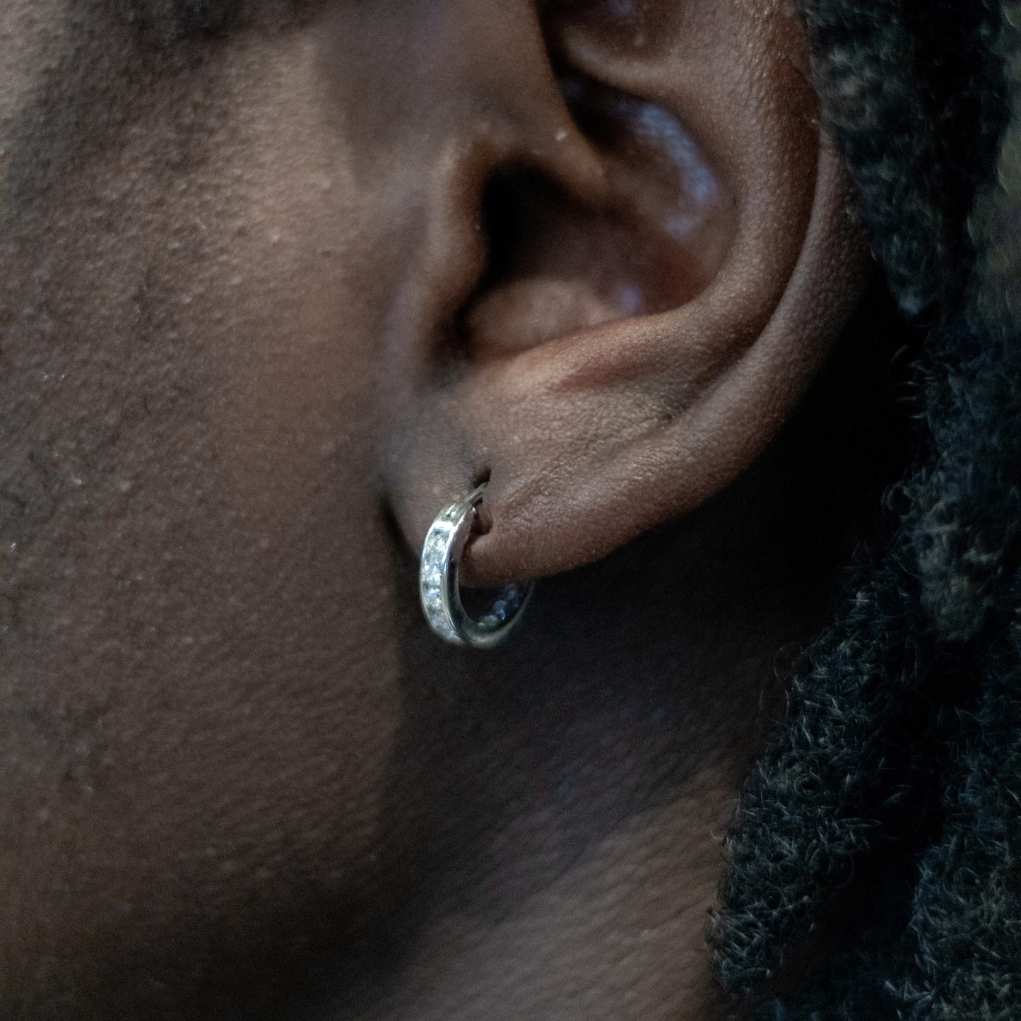 Moissanite Hoop Earrings