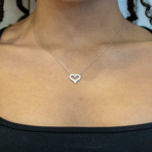 Moissanite Heart Necklace